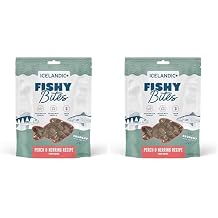 Icelandic+ Fishy Bites Perch & Herring - 2oz - Dog Treats, Crunchy Mini Snacks, 3 Ingredient Pet Rewards, Preservative Free, Slow Baked, Natural Pack of 2