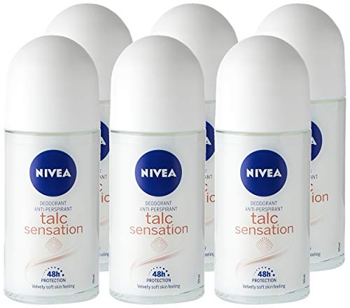 NIVEA Roll-On Talc Sensation 6x50ML contre les traces de transpiration et odeurs