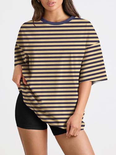 Image of Trendy Queen Womens Oversized T-Shirts Short Sleeves Workout Tops | Casual Summer Gym Tees Plus Size Fashion Clothes 2026