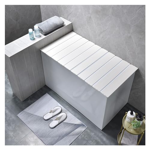 Faltbare wasserdichte PVC-Badewannenmatte, 0,6 cm dick, rutschfeste Badematte für 80 x 180 cm große Wannen, einfach zu bedienen, Badezimmer-Zugang, ideal für Sicherheit und Komfort zu Hause