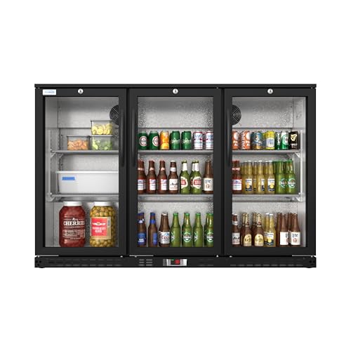 KoolMore BC-3DSW-BK 3 Door Back Bar