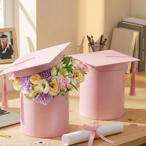 Boîtes à fleurs vides pour réussir vos décors de diplôme Weekgrat rose lot de 2