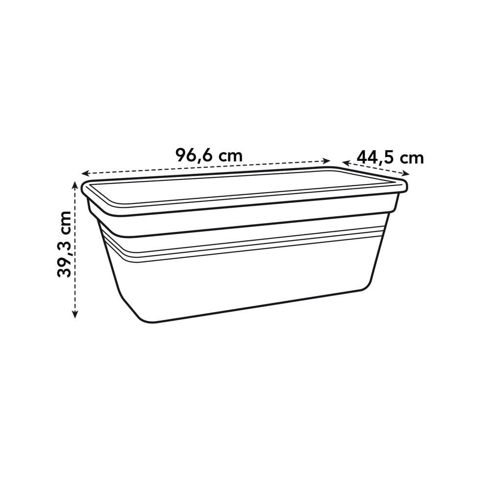 elho Green Basics Garden Xxl 100 - donica do użytku na zewnątrz - Ø 96 x wys. 39,5 cm - czarna/czarna