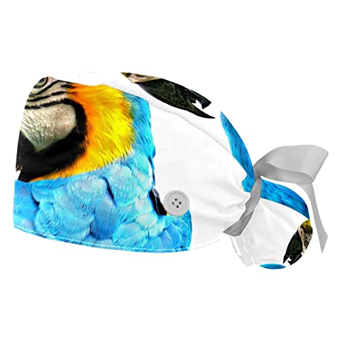 Chapeaux bouffants magnifiques perroquet casquettes de travail ajustables 2PCS