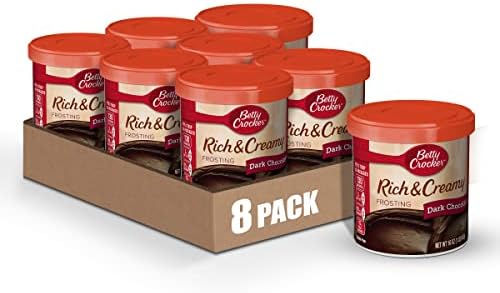 Betty Crocker Gluten Free Dark Chocolate Frosting, 16 oz (Pack of 8)
