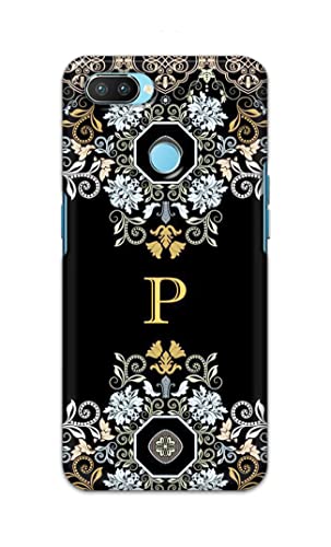Image of Printed Hard Back Cover Case for Realme 2 Pro Back Cover (Alphabet P) -1803