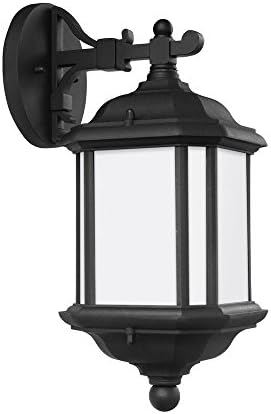 Sea Gull Lighting 84530-12 Kent One-Light Outdoor Wall Lantern, Black