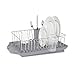 Farberware 3-Piece Large Capacity Dish Drying Rack Set with Drainboard and Utensil Holder, Rust-Resistant Kitchen Counter Dish Drainer