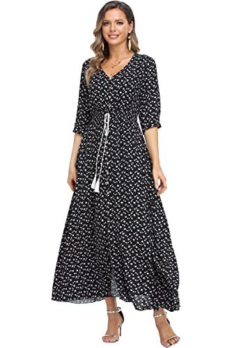 Image of Casual Summer Dresses for Women 2026 Maxi Dress Flowy Bohemian Beach Party