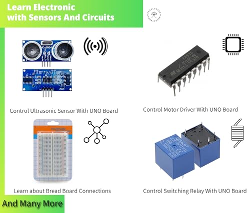 Image of UNO MINI KIT for Ultimate Beginners | with UNO SMD Development Board | with Free Video Course Inside | Best Kit for Learning Basic Coding Skills