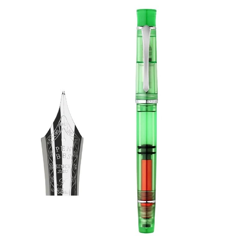 Stylo plume anti fuite avec pointe fine en acrylique et réservoir rechargeable à piston