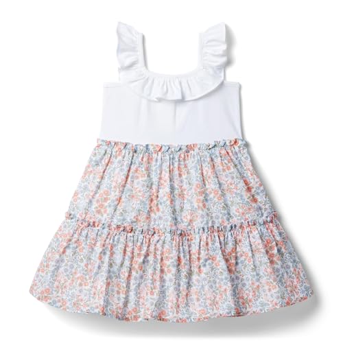 Janie and Jack Girls Ditsy Floral Mixed Media Dress (Toddler/Little Kid/Big Kid)