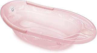 Adoleta Bebê Banheira Infantil Alegria 28 Litros Fofura Translúcido Rosa Claro