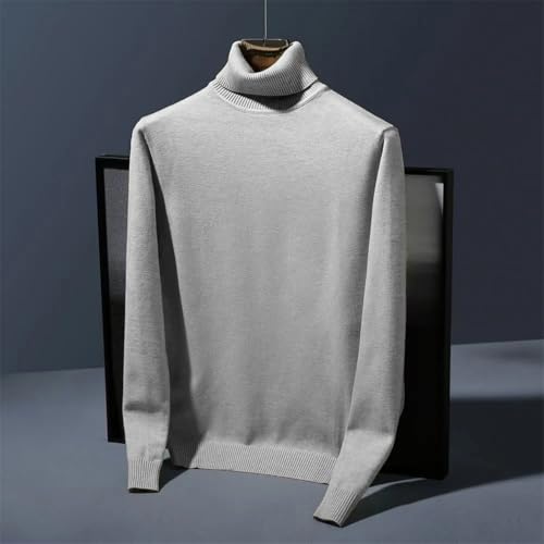 Men’s High Neck Sweater Lightweight Long Sleeve Thermal Pullover Solid Color Winter Base Layer Knit Top4