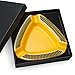 Cigar Ashtray Triangle - Large Outdoor Rest for Patio/Outside/Indoor (Yellow)