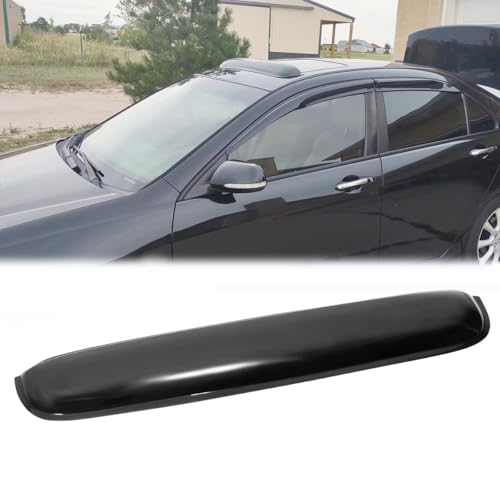 Image of 43 inch(Not Wider Than 41.8 inch) Sunroof Wind Deflector,Universal Fit Tinted Moonroof Visor for Deflecting Noise, Rainy and Windy Weather,Car Accessories Sun Shade Waterproof Double Side Tape RN110