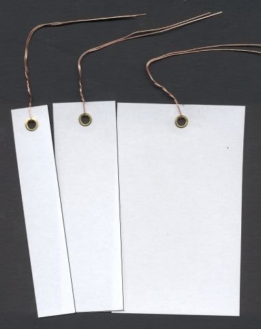Drahtanhänger papierbeschichtet (250 Anhänger mit Kupferdraht) 30 x 100 mm