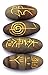 Amazing Gemstone Shiva Lingam Crystal Reiki Stones with Engraved Symbols for Usui Reiki Healing, Set of 4 Pcs (Indian Handmade Reiki Gift Set)