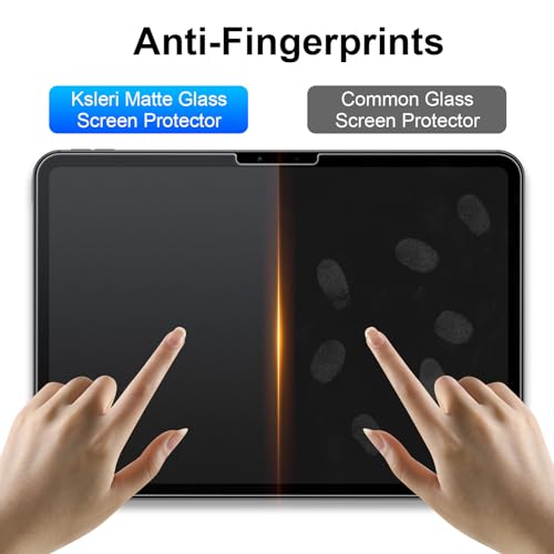 Ksleri 2 Pack for iPad Pro 13 Inch M5 2025 & M4 2024 Matte Glass Screen Protector (Not Privacy) Anti Glare Anti Fingerprint Tempered Glass with Alignment Frame, Face ID & Apple Pencil Compatible by Ksleri - Image 2