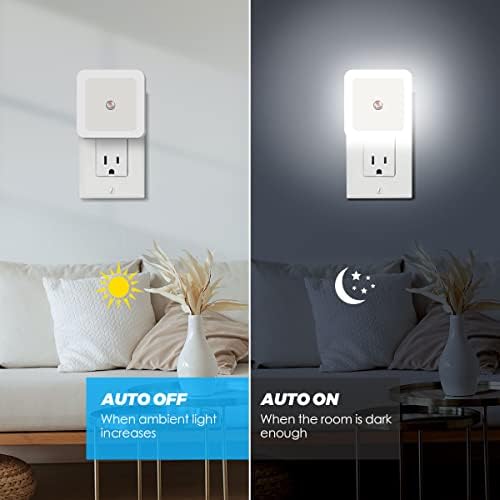 Sujeet Night Lights Plug-in Wall 8-Pack Dusk to Dawn LED Soft White