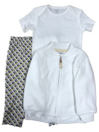 Carter's Baby Girls' 3-24 Months 3 Piece Little Jacket Set 3 Months White
