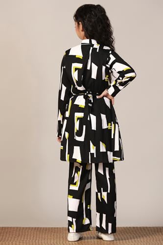 Image of Fashion Dream Girl's Rayon Abstract Printed Clothing Set|Co-ord Set|Casual Wear|Coordinate Outfit for Girls