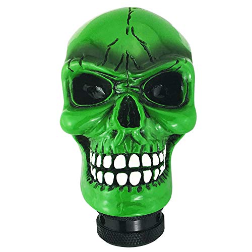 Abfer Gear Stick Shift Knob Cool Skull Car Handle Shifter Knobs Shifting Head Fit Automatic Manual Transport Vehicles (Green) Abfer Gear Stick Shift Knob Cool Skull Car Handle Shifter Knobs Shifting Head Fit Automatic Manual Transport Vehicles (Green)