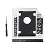BIlinli 12.7mm 2nd HDD Caddy SATA 3.0 2.5" SSD Case SSD Case HDD Bracket Mount Trayet Caddy for Laptop Odd DVD/CD-ROM Optical Bay