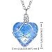 FM FM42 Glow in the Dark Blue Heart Pendant Necklace, Glow Green Light GN2001