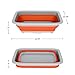 Collapsible Ice Bucket - 7.27-Liter Portable Outdoor Multi-Use Basin, Dish Tub, and Storage Basket for Camping and Tailgating by Wakeman (Orange)