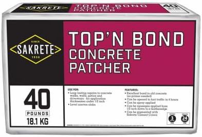 Sakrete 60201130 Top 'N Bond Concrete Patcher, 40 Lbs. - Quantity 36