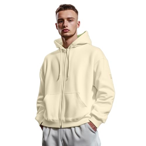 Image of Nobero Classic Zipper Hoodie for Men | Zip Up Hoodies for Men | Regular Fit | Full Zip Closure | Drawstring Hood | Zipped Hooded Sweatshirt | Cotton Rich Zipper Fleece Hoodie