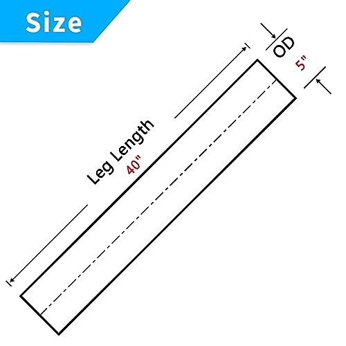 Image of 5'' Inch Straight DIY Custom Mandrel Exhaust Pipe Tube Pipe, 40 Inch Length, 5'' OD Mandrel Straight Pipe, T304 Stainless Steel, Universal Fitment - 1PC