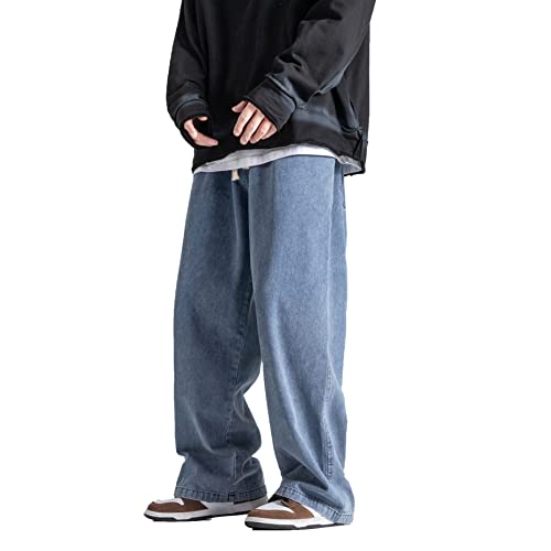 Doslavida Men's Hip Hop Jean Joggers Loose Fit Streetwear Biker Baggy Jeans Pants Stylish Printed Cargo Denim Pants #TOP7