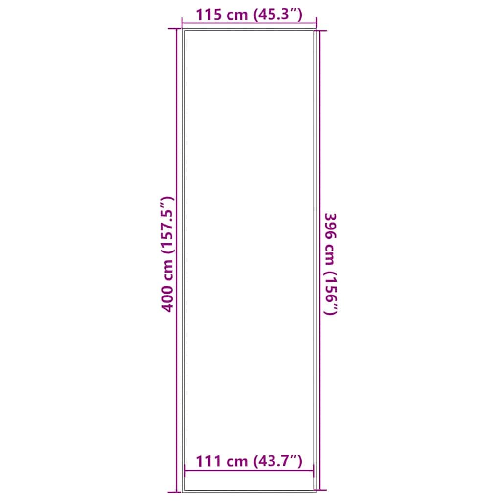 Zerbino blu 115 x 400 cm in robusto polipropilene con retro in PVC antiscivolo per ingresso, corridoio e terrazza coperta