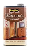 Rustins 500 ml Danish Oil – Das originale klare dänische Öl für alle Holzarten – außen und innen – Sicherheit, Lebensmittel und Spielzeug 6 bis 8 m²