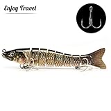 Angelköder Kunstköder Naturköder, Premium Hering Wobbler Kunstköder • Perfekt für Hecht, Zander, Barsch, Forellen,Dorsch • 8 Teilig und mit 2 Drillingshaken • Realistische Bewegung im Wasser,D8k,06