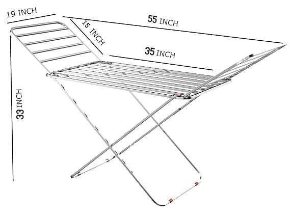 Image of SUNDRY Belly -Big Stainless Steel-Pro Folding Cloth Drying Stand, Drying Rack,Stand for Clothes Heavy Base. (Sliver)