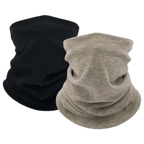woogwin 2 Pack Winter Neck Gaiter Warmer for Women Men Soft Fleece Neck Warmers Windproof Warm Face...