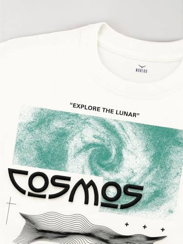 Image of Nobero 100% Cotton T Shirts for Men Stylish | Regular Fit | Graphic Printed T Shirts for Men 180 GSM Combed Cotton | Round Neck Half Sleeve