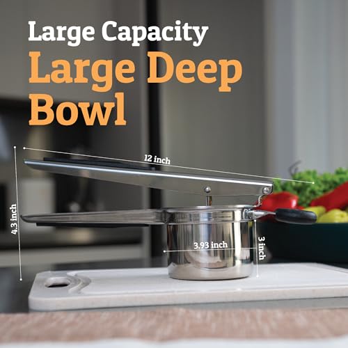 prioritychef Potato Ricer and Masher、MakesライトふわふわMashed Potato Perfection、100 %ステンレススチールby優先順位シェフ