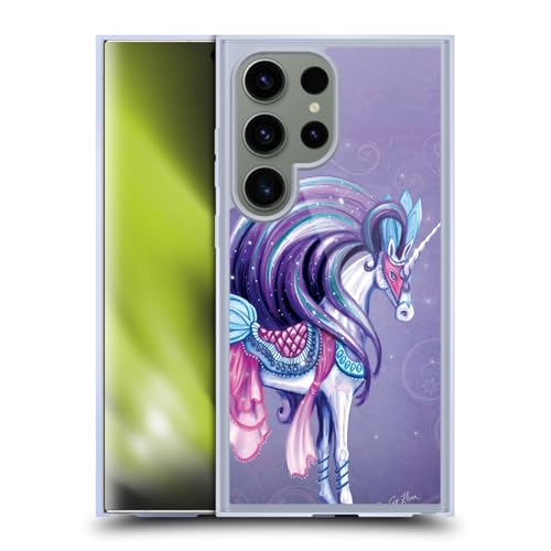 Coque Gel Samsung S24 Ultra MagSafe Rose Khan Licornes Blanc et Pourpre