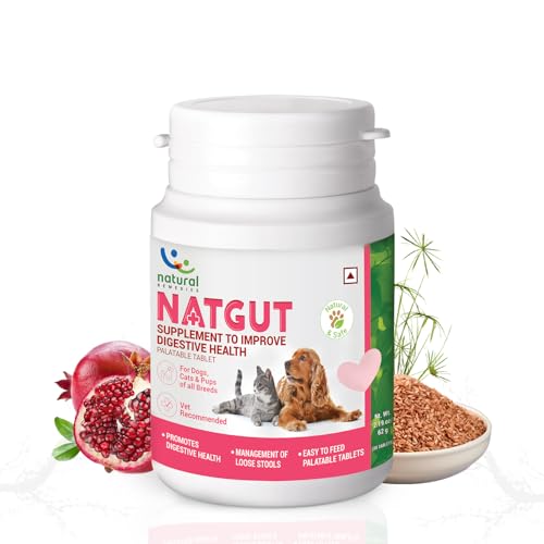 Natural Remedies Natgut Digestive Health Supplement - 20 Tablets, Real Chicken Liver, Supports Gut Health, Reduces Stool Odor & Manages Loose Stools for Dogs, Cats & Puppies of All Breeds (Pack of 2)