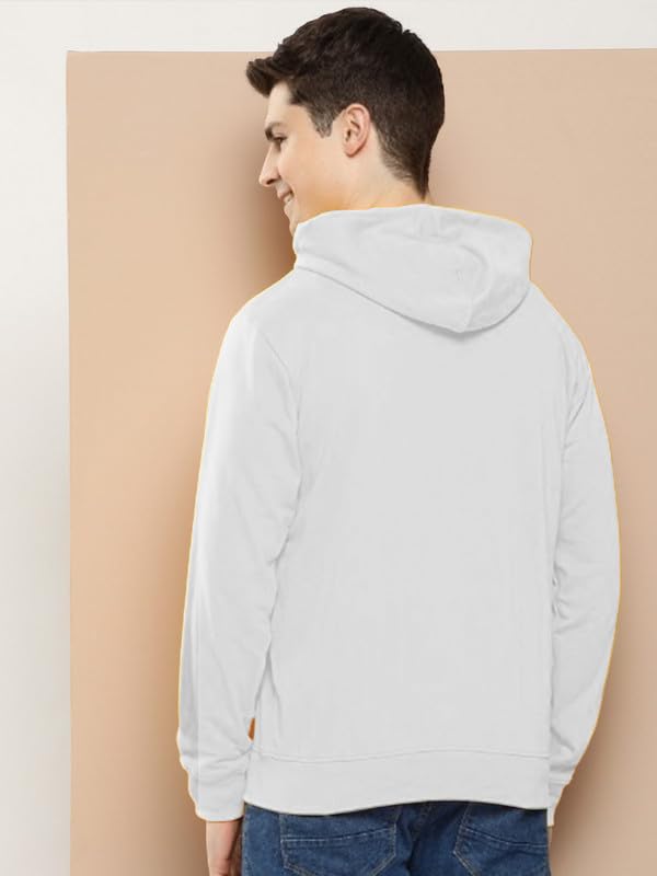 Image of LAZYCHUNKS Regular Fit Men's Solid Fleece Hoodie | Warm Hooded Sweatshirt for Men with Pocket | Casual Winter Wear | Full Sleeve Comfortable Hoodie