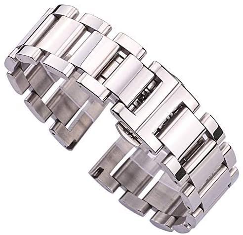 Bracelet de montre en acier inoxydable poli de qualité supérieure