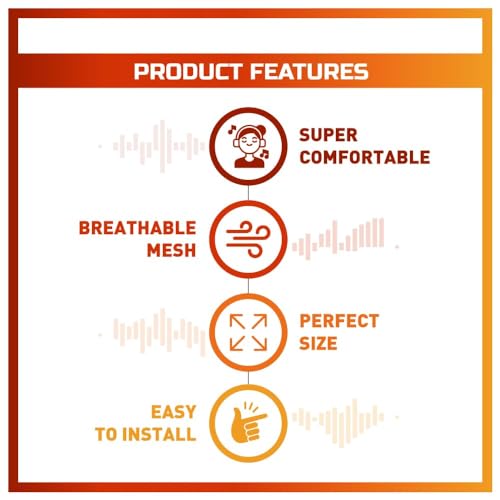 Image of Crysendo Headphone Cushion for Boat Rockers 510 Headphones | Replacement Ear Cushion Foam Cover Ear Pads Soft Cushion | PU Leather & Soft Foam (Black+Blue)