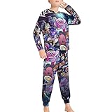 男の子のパジャマ 純綿 星のカービィ パジャマ 上下のスーツ コットン アニメーション 子供服 長袖 パンツ 家 春と秋 140CM