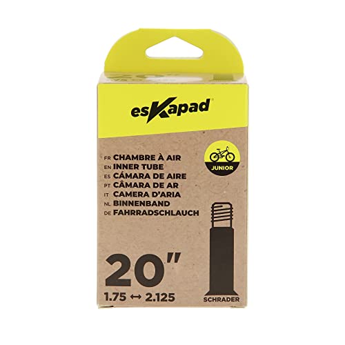 esKapad Inner Tube 20 Inches x 1.75/2 to 125 Schrader Valve Junior Unisex Youth Bike, Black, x1.75 to 2.125 - Image 2