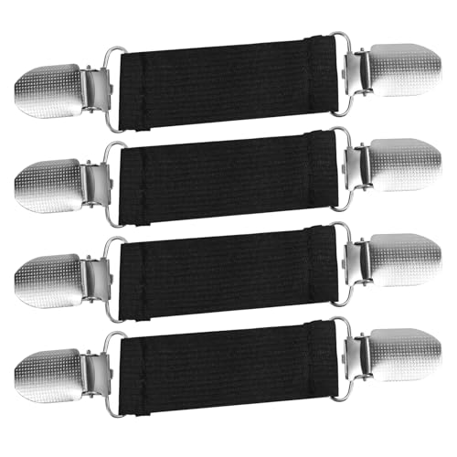 Image of Stainless Steel Glove Clips for Kids and Toddlers, Winter Mitten Holders, Elastic Travel Hat Clips
