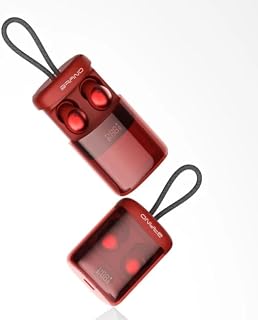 Mini in-Ear Wireless Headphones with HiFi Stereo Sound, Bluetooth 5.4 Sleep Earbuds, Lightweight and Comfortable Earphones for Side Sleepers, Red